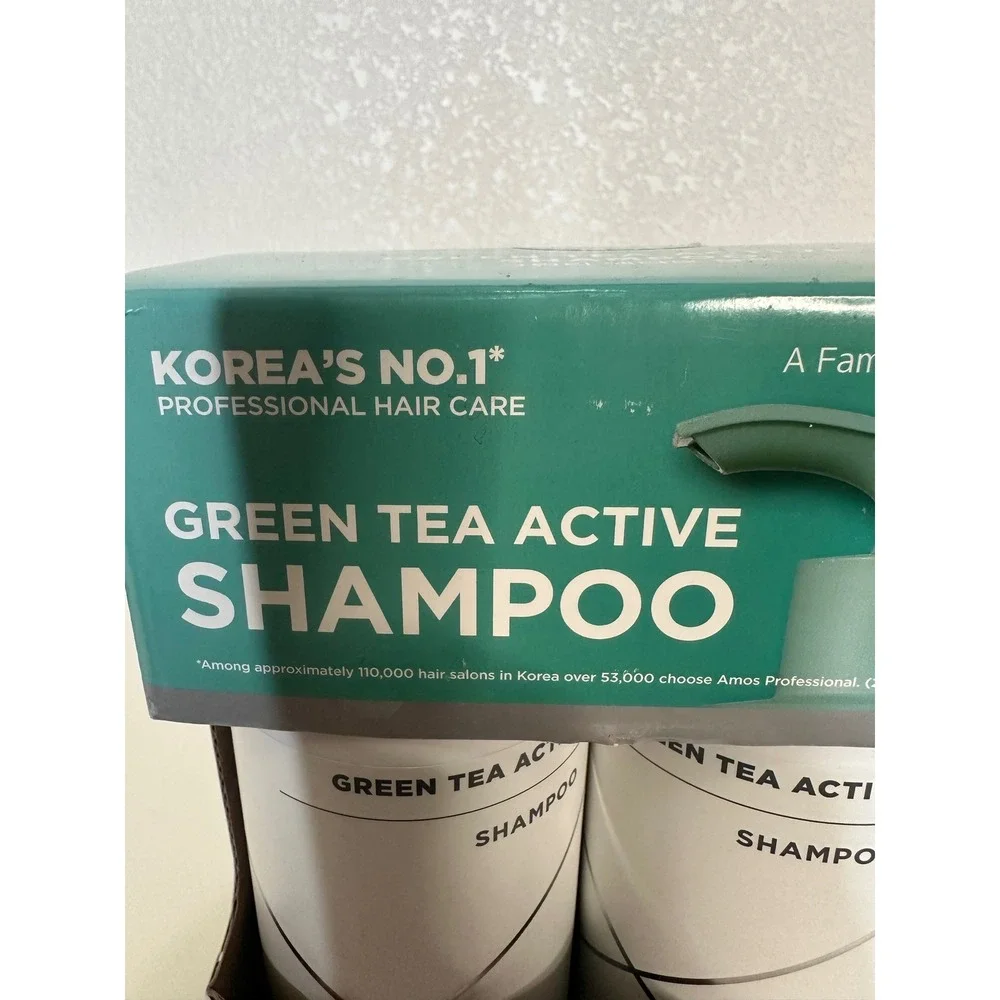 Amos Professional Green Tea Active Scalp Care Shampoo 16.9oz 2pk 500mL